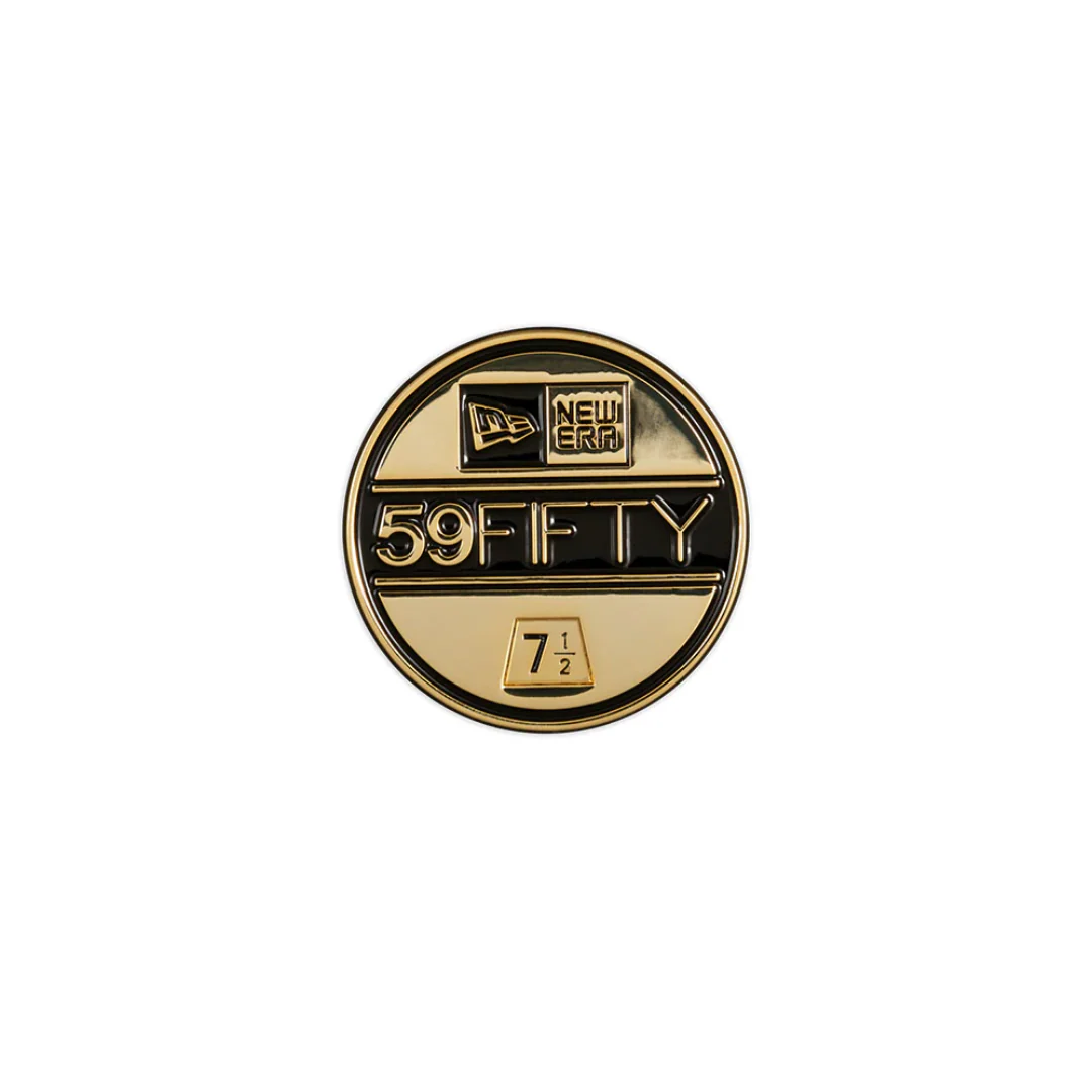 New Era 59FIFTY Black & Gold Visor Sticker Pin - Image 3
