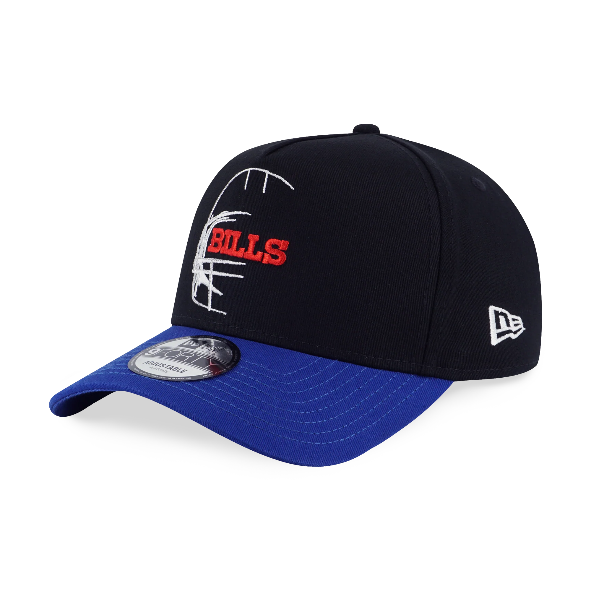 9FORTY A-Frame Buffalo Bills NFL Oversized Black Blue Adjustable