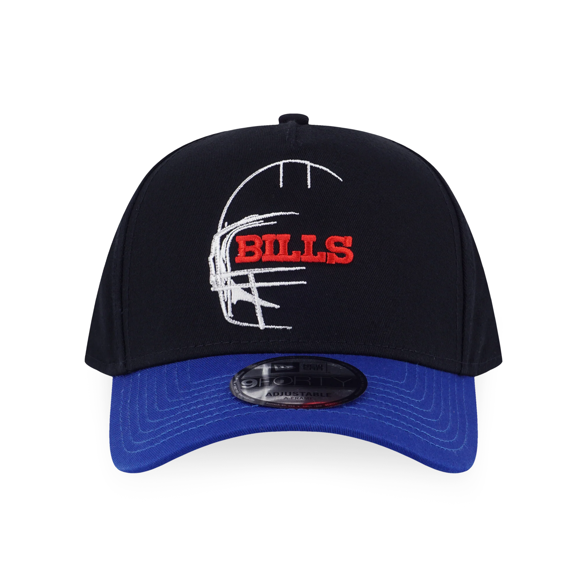 9FORTY A-Frame Buffalo Bills NFL Oversized Black Blue Adjustable - Image 2