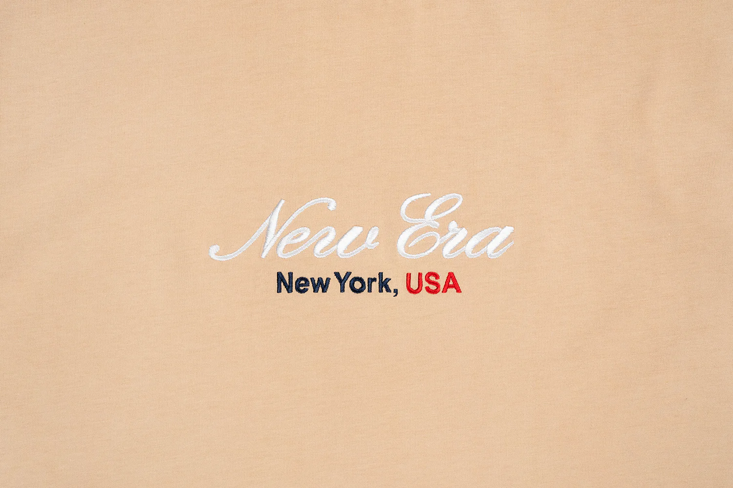 Women New Era Basic Script Oat Milk Short Sleeve Tee Dress - Image 5