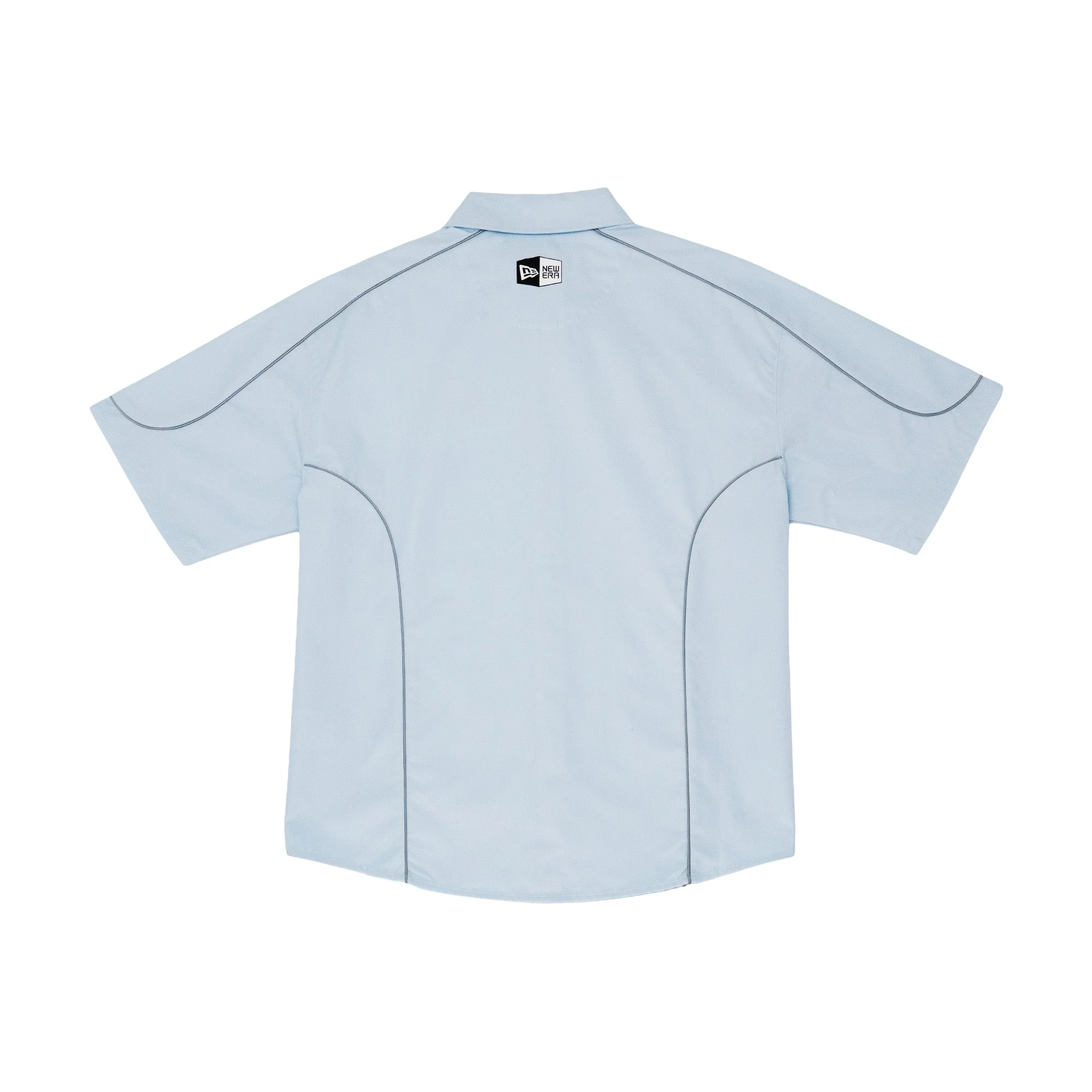 New Era Racing Light Blue Short Sleeve Woven Shirt - Image 2