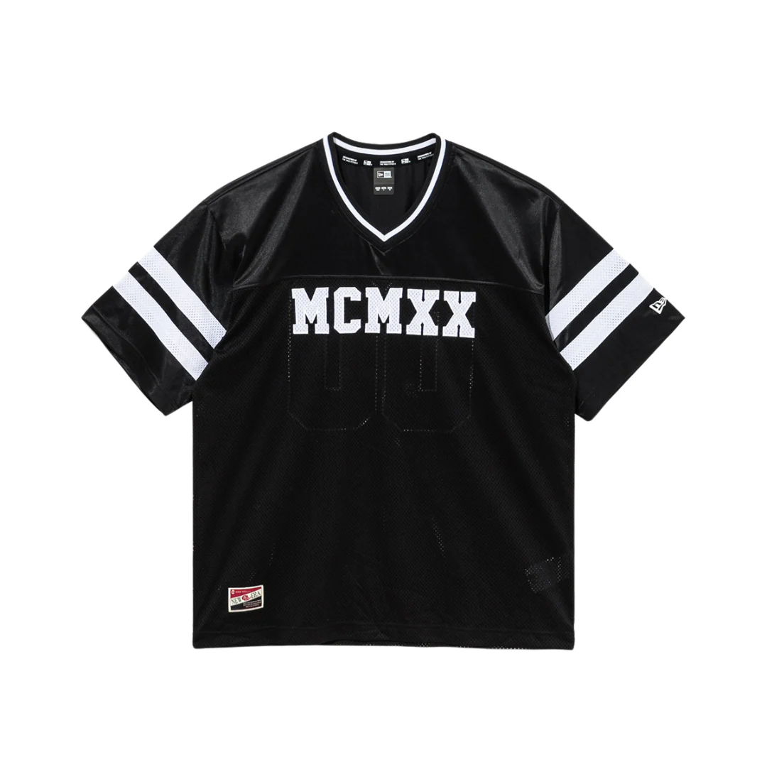 Retro Sports Mesh Top Black Short Sleeve T-Shirt