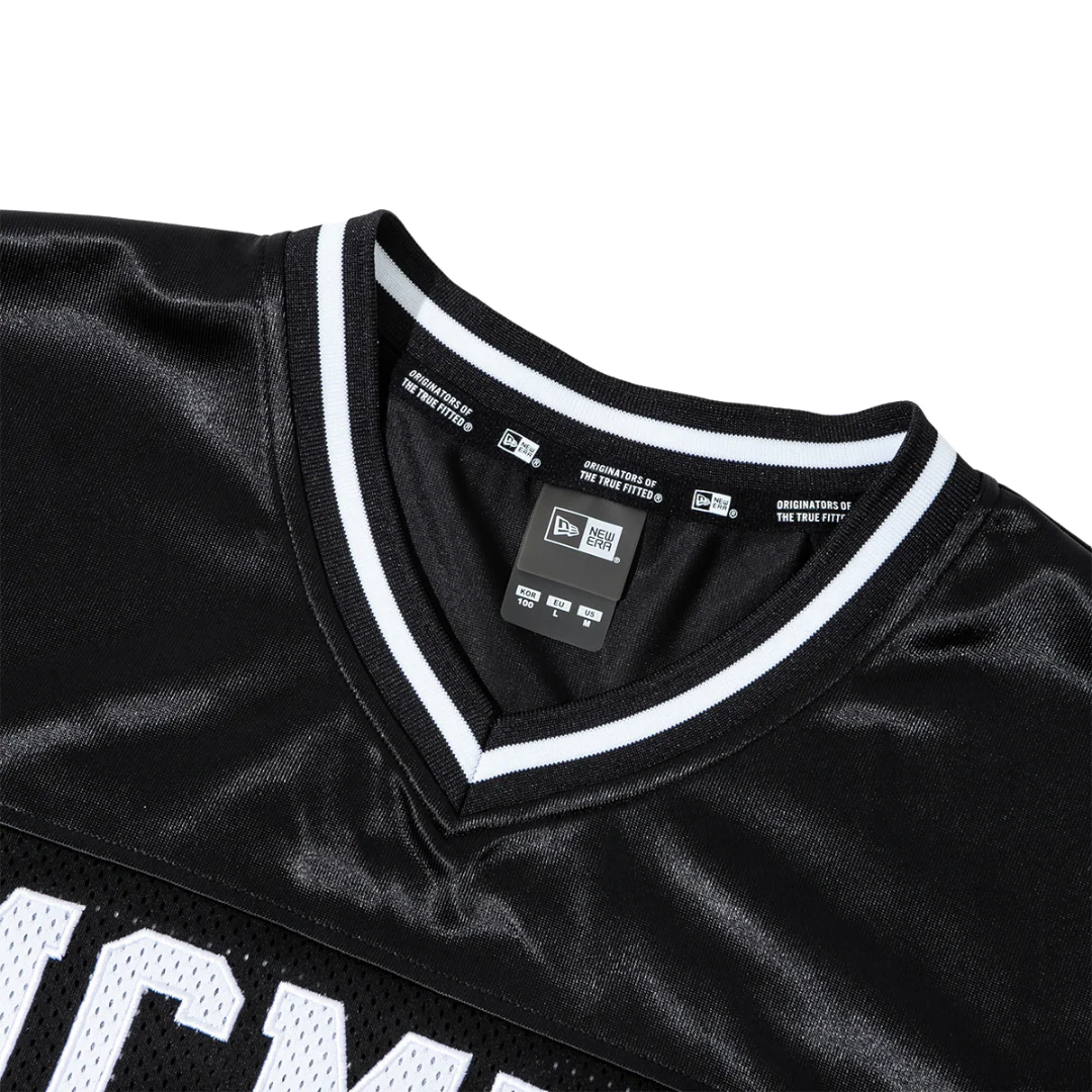 Retro Sports Mesh Top Black Short Sleeve T-Shirt - Image 3