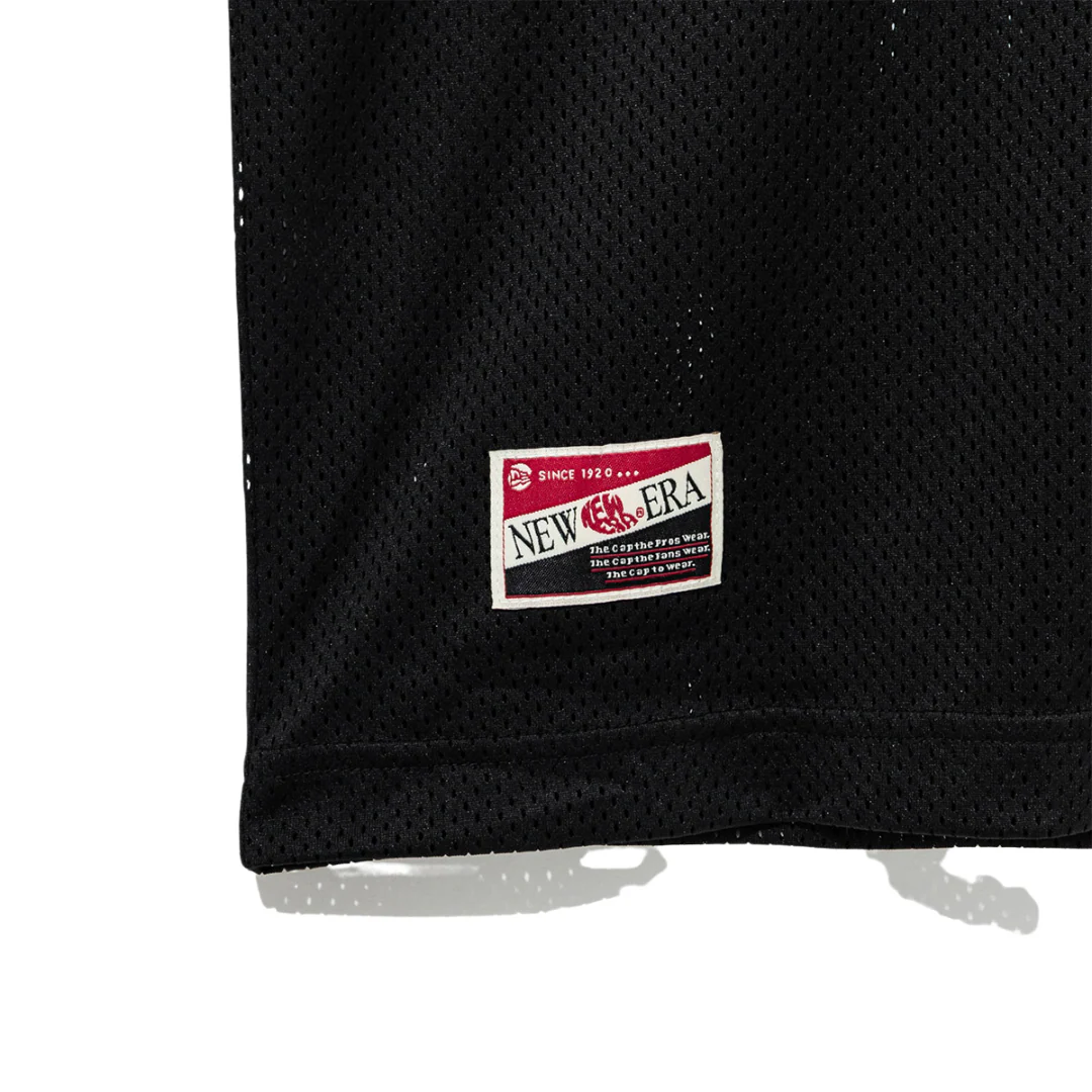 Retro Sports Mesh Top Black Short Sleeve T-Shirt - Image 6
