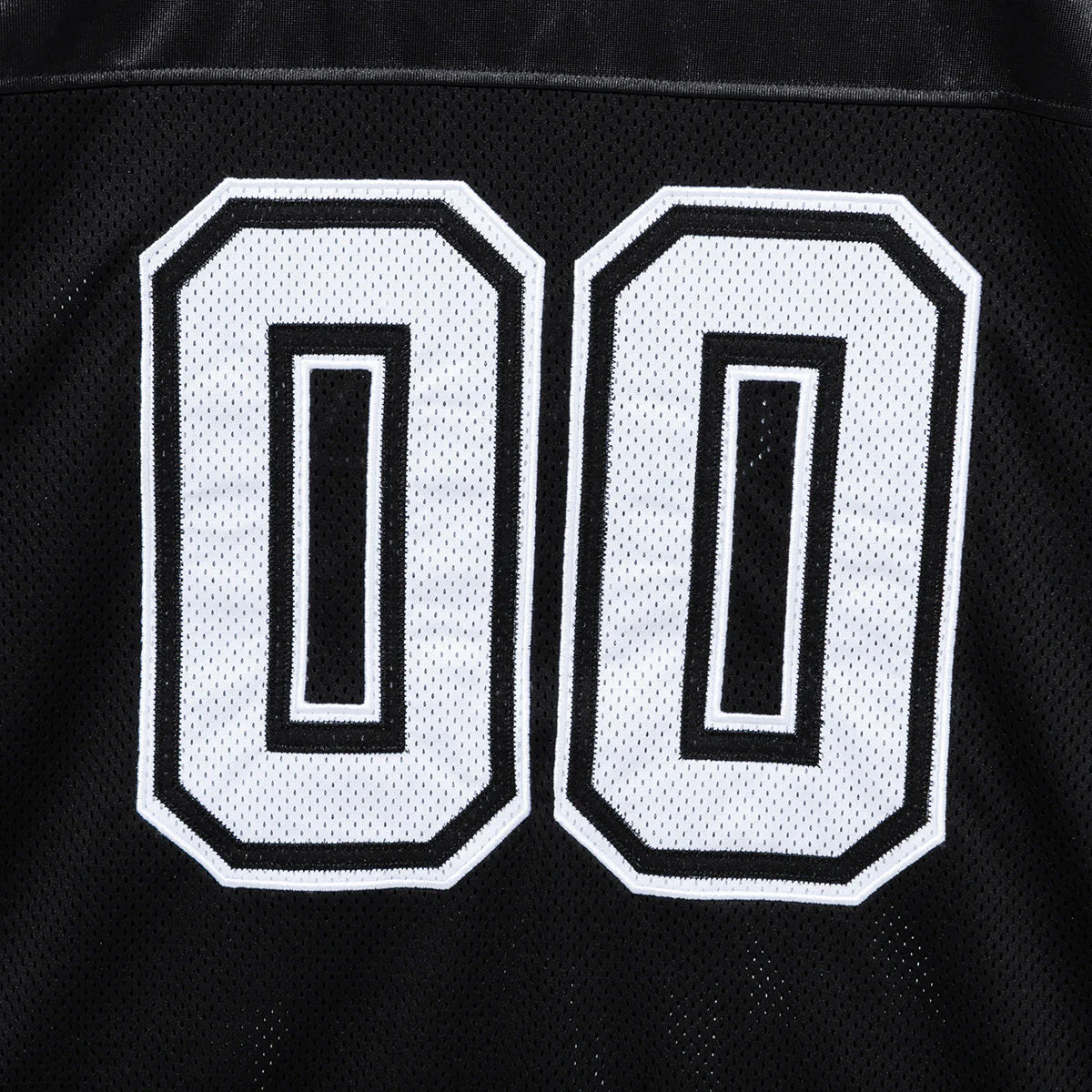 Retro Sports Mesh Top Black Short Sleeve T-Shirt - Image 7