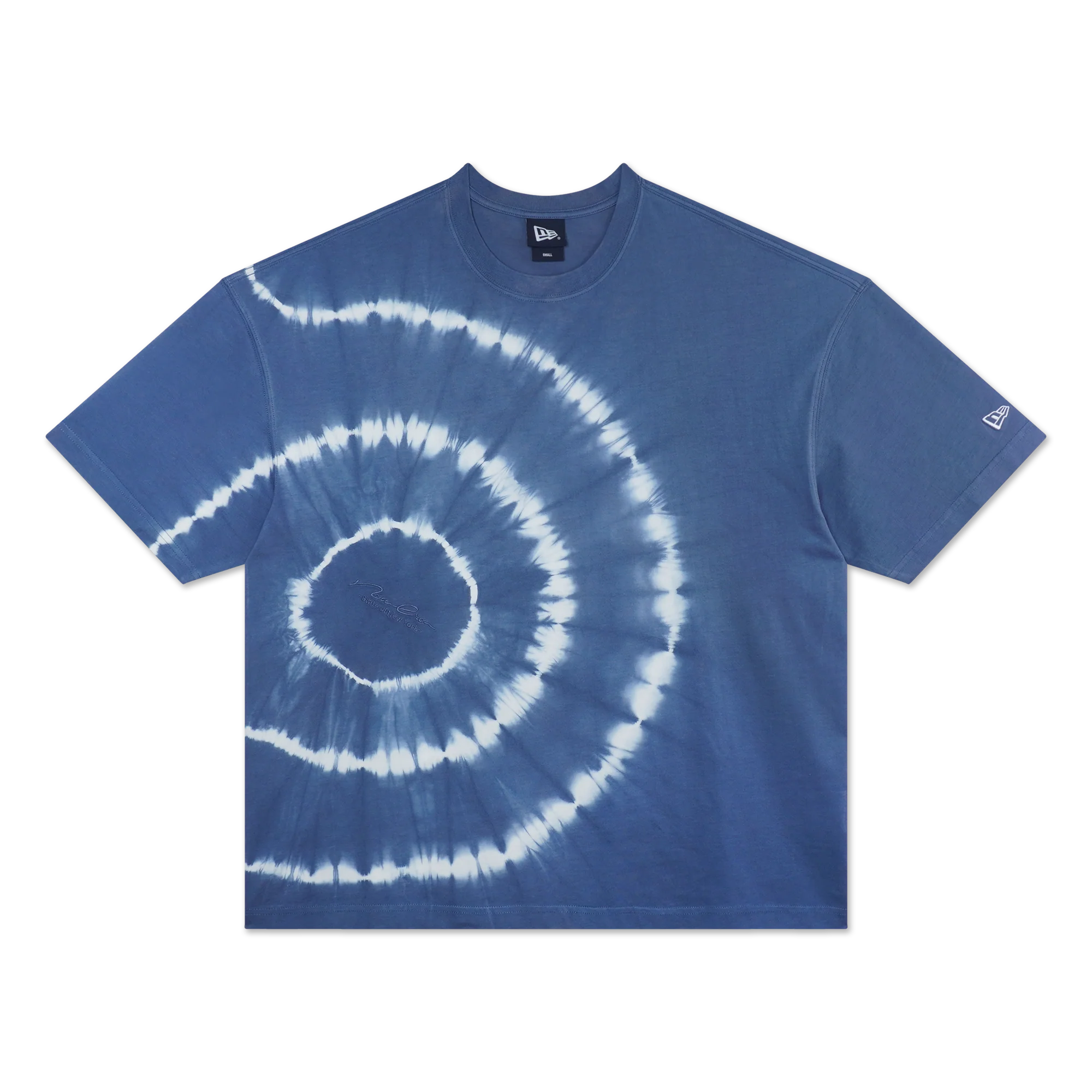 New Era Basic Tie Dyed Muted Indigo Oversized Short Sleeve T-Shirt