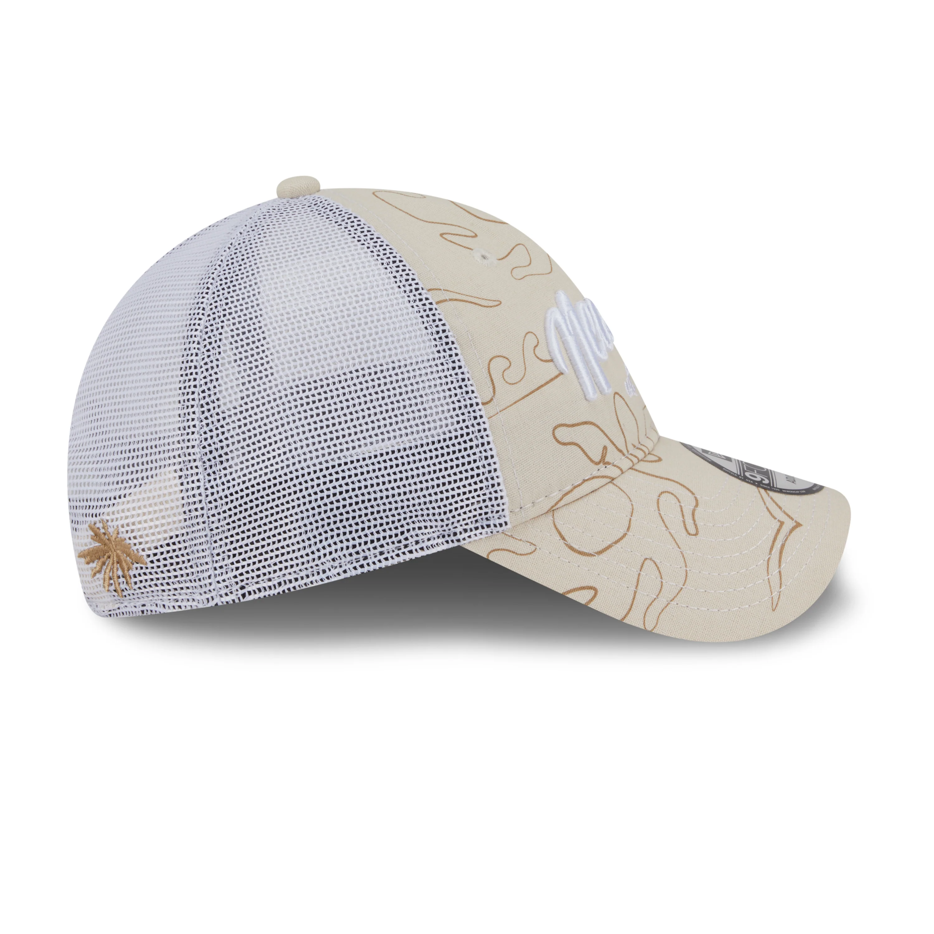 9FORTY Unstructured Trucker New Era Resort Vintage Stone White Adjustable - Image 6