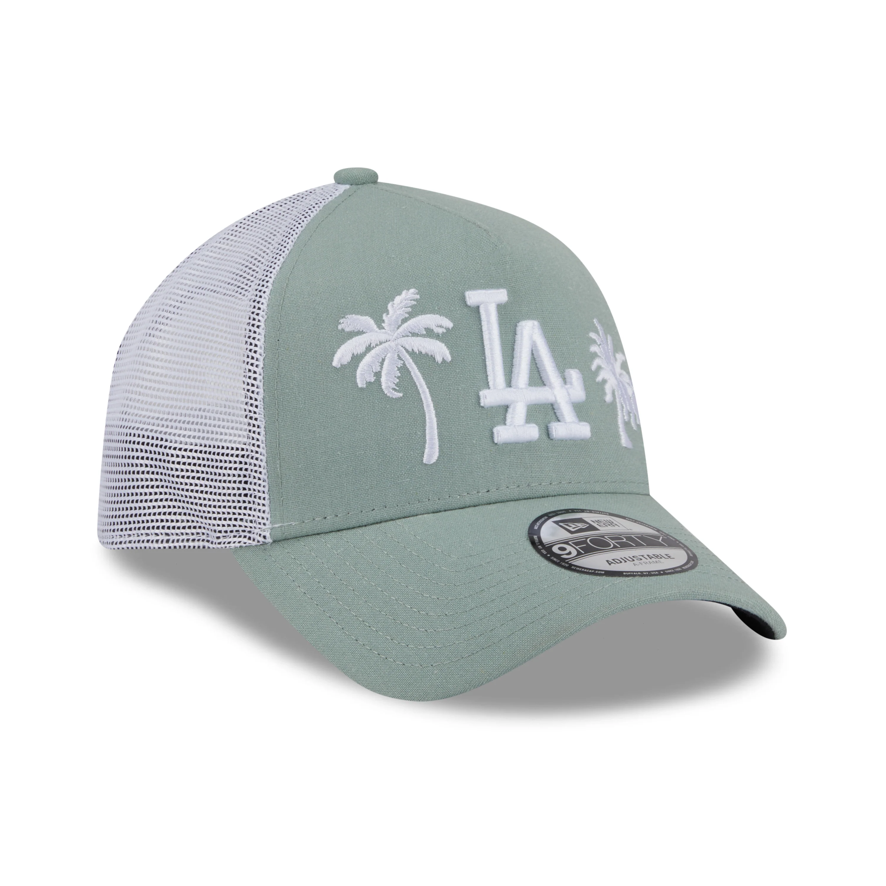 9FORTY A-Frame Trucker Los Angeles Dodgers Resort Everest Green Snapback - Image 3