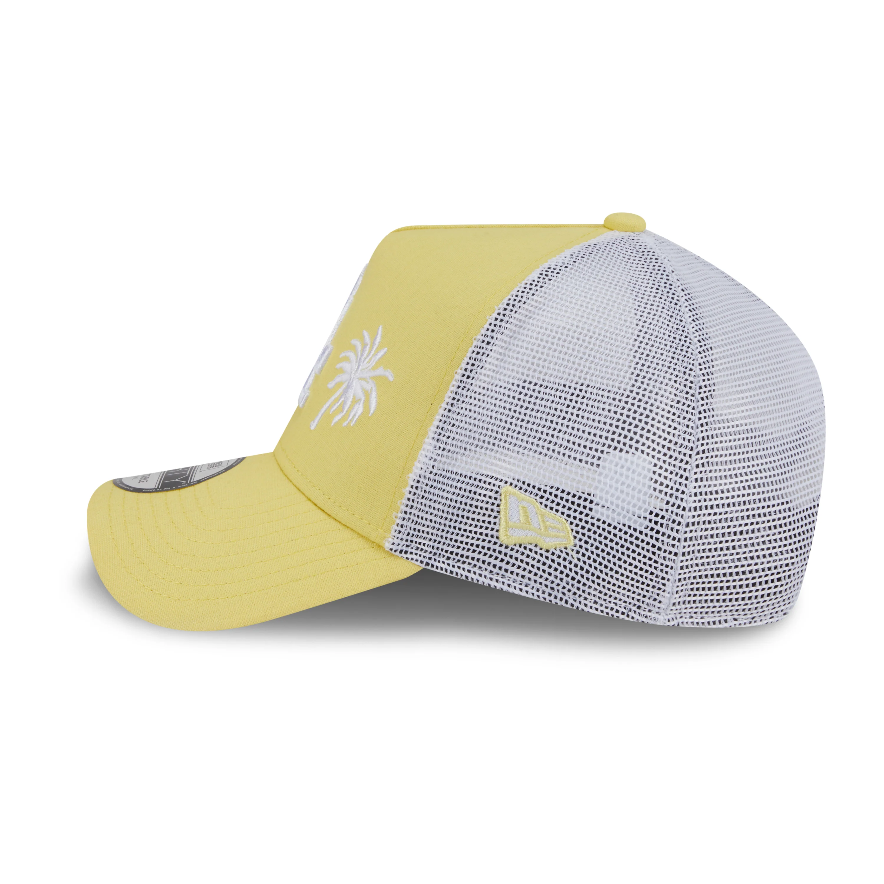 9FORTY A-Frame Trucker Los Angeles Dodgers Resort Baby Yellow Snapback - Image 5
