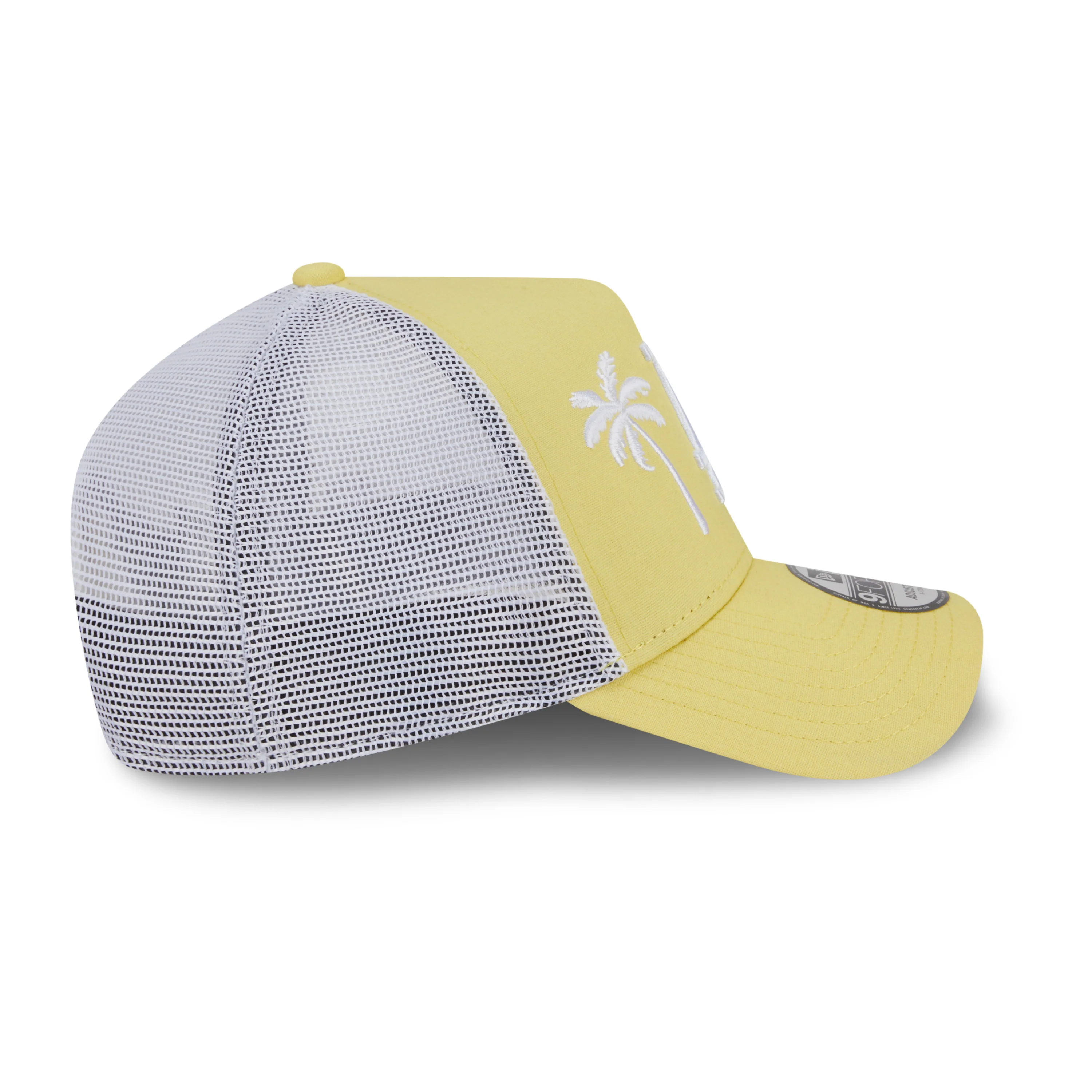 9FORTY A-Frame Trucker Los Angeles Dodgers Resort Baby Yellow Snapback - Image 6