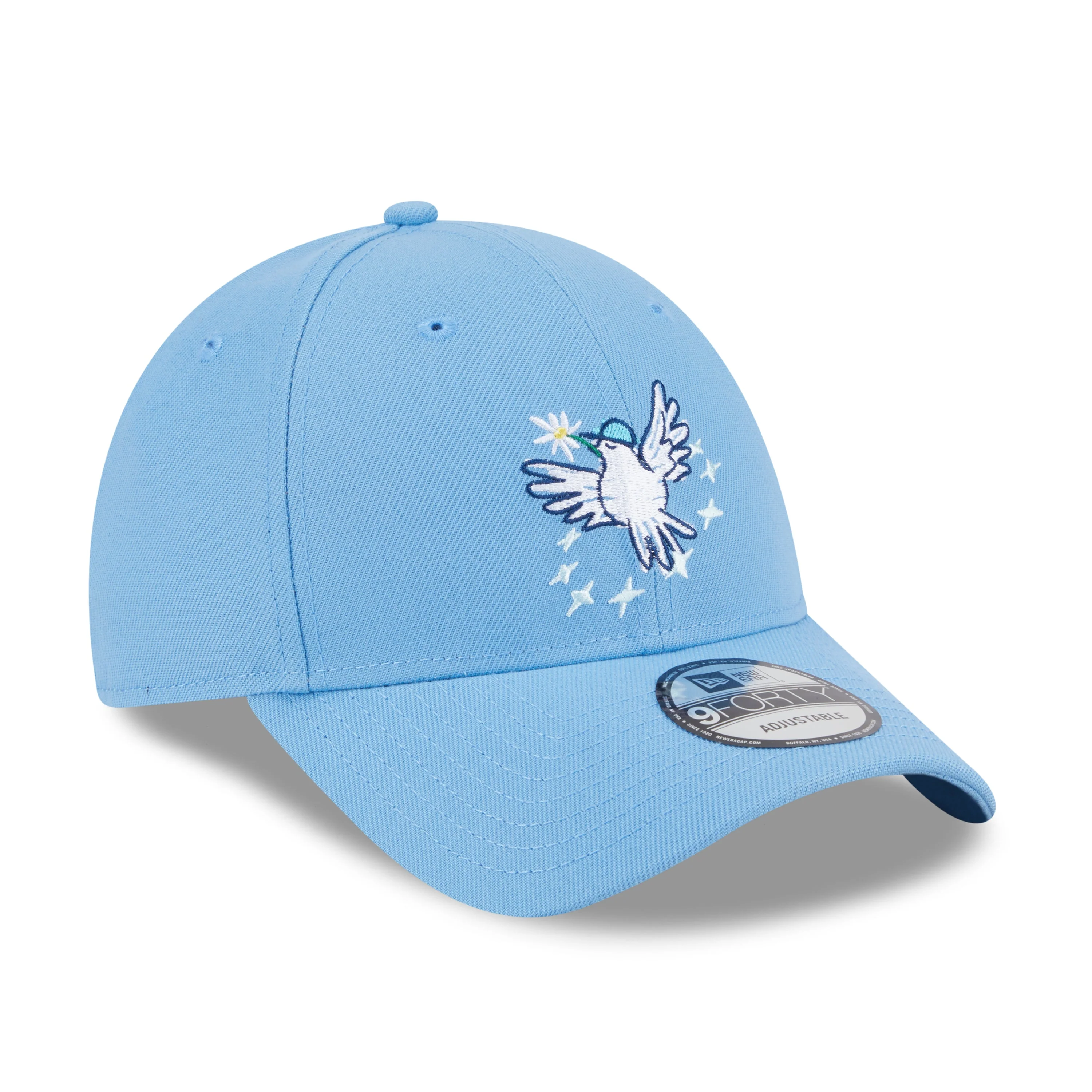 9FORTY Earth Day Peace Logo Sky Blue Adjustable - Image 3