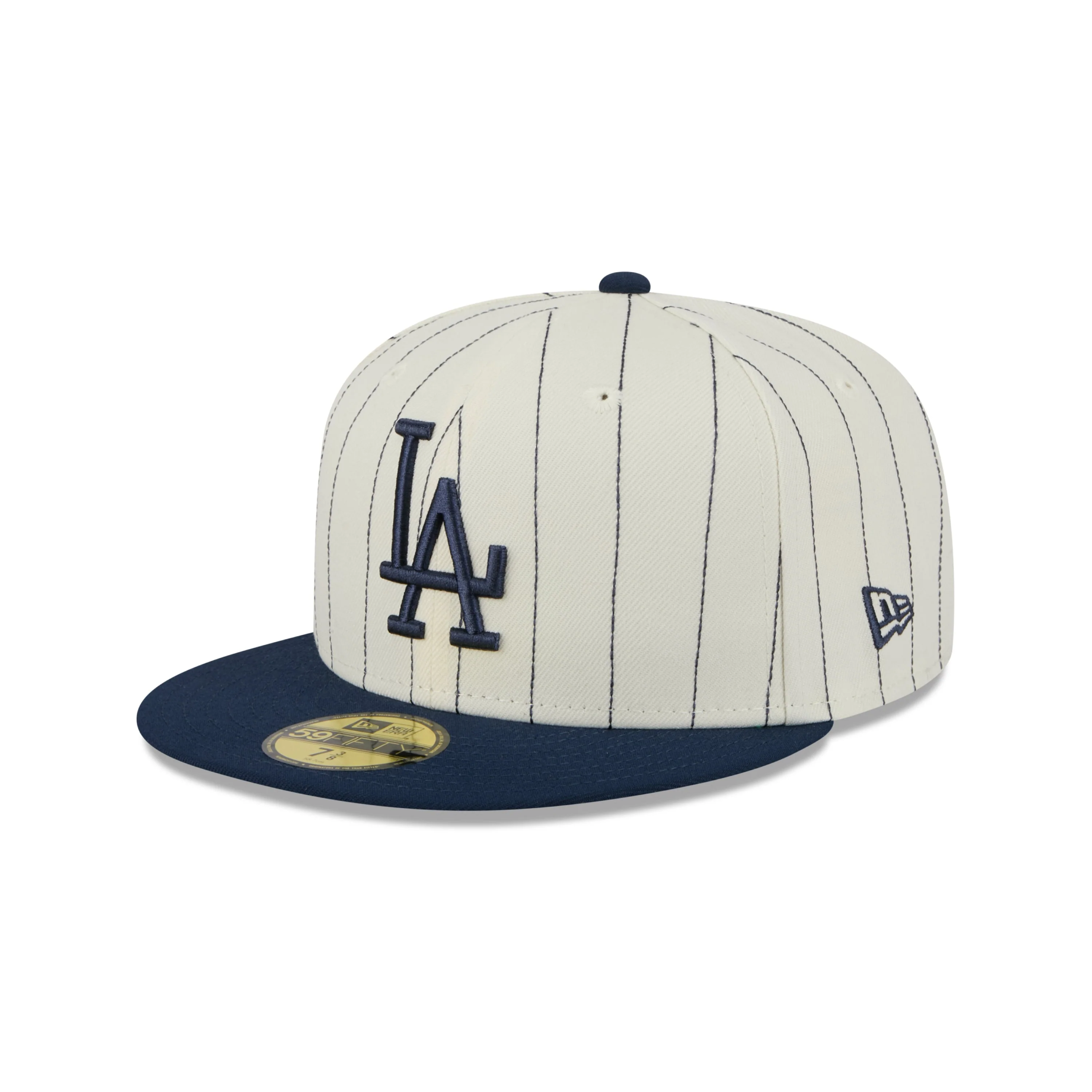 59FIFTY Los Angeles Dodgers Stripes Chrome White Fitted - Image 3