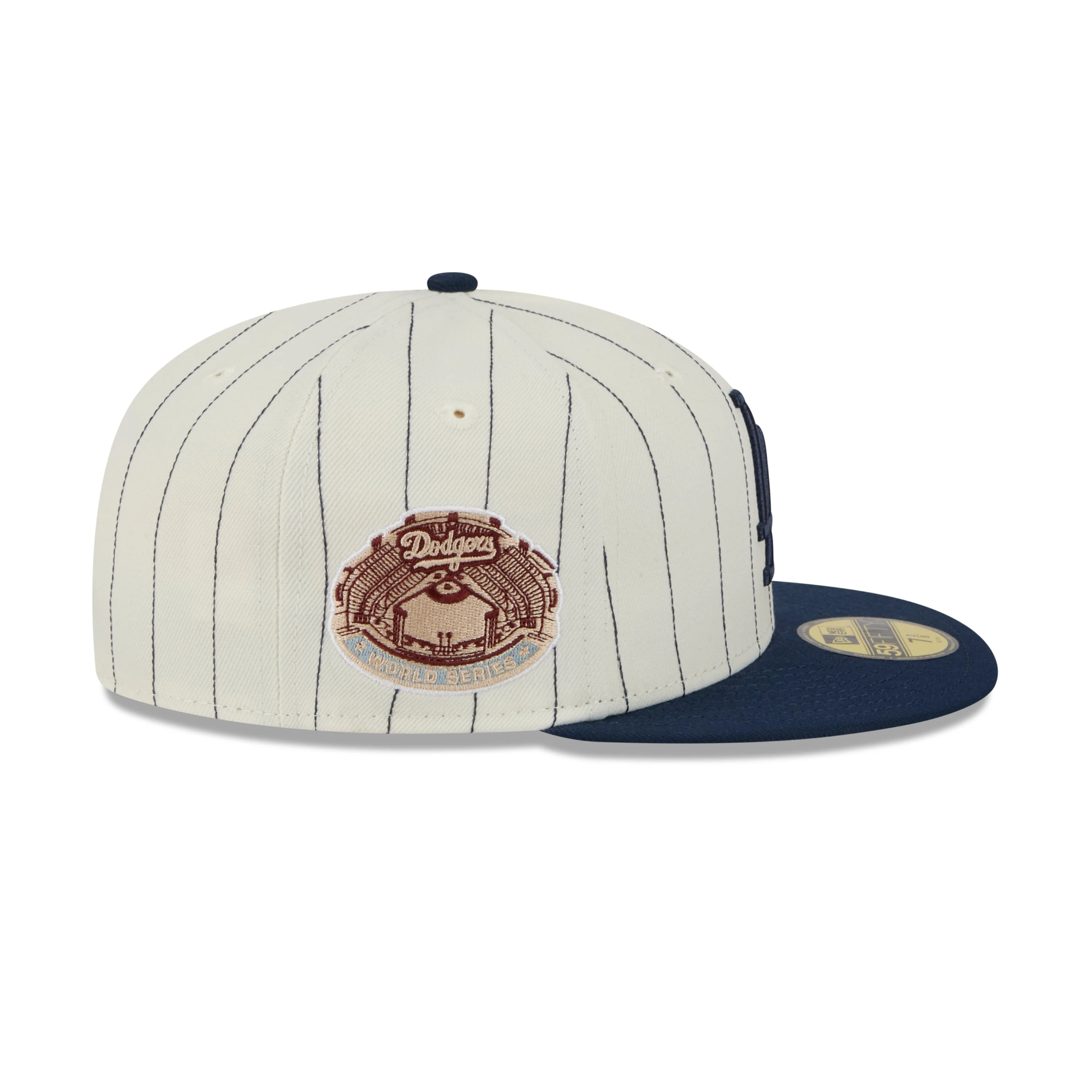 59FIFTY Los Angeles Dodgers Stripes Chrome White Fitted - Image 5