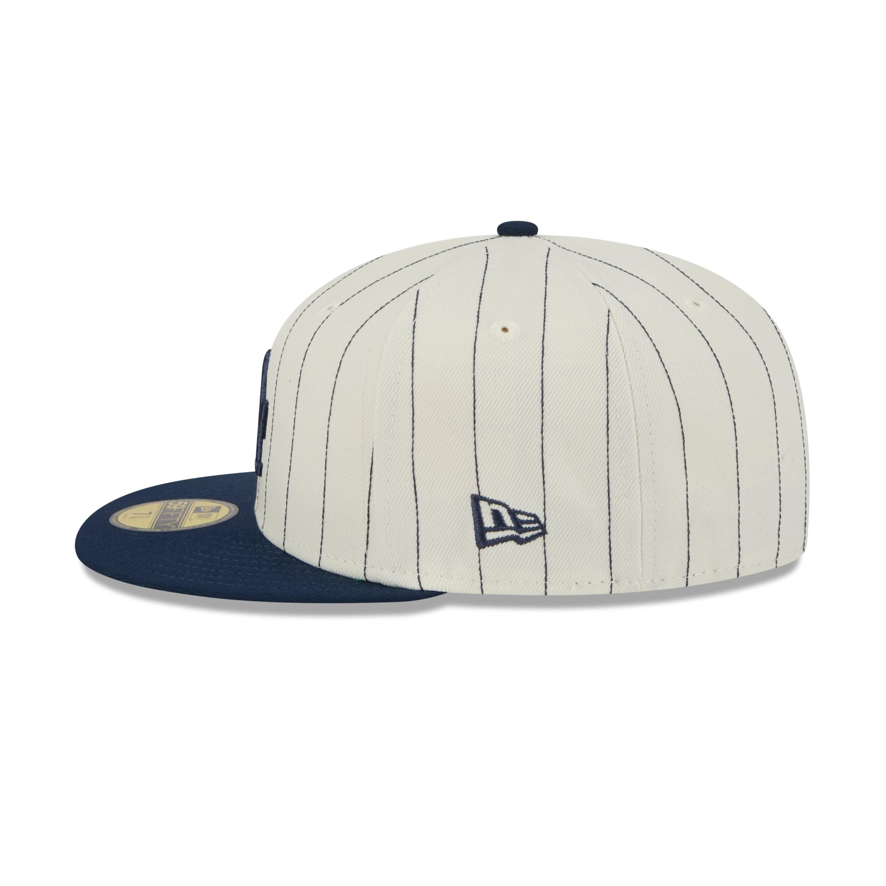 59FIFTY Los Angeles Dodgers Stripes Chrome White Fitted - Image 6
