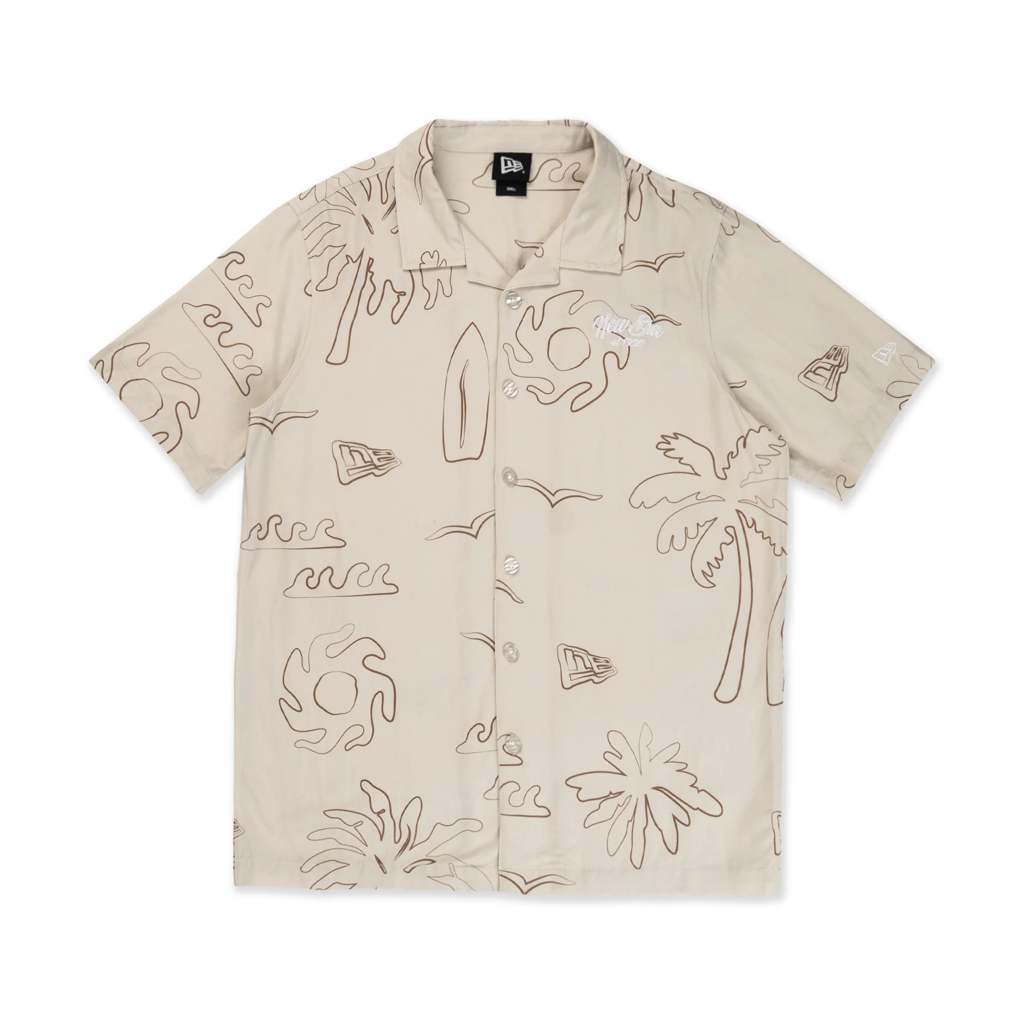 New Era Resort Vintage Stone Woven Shirt