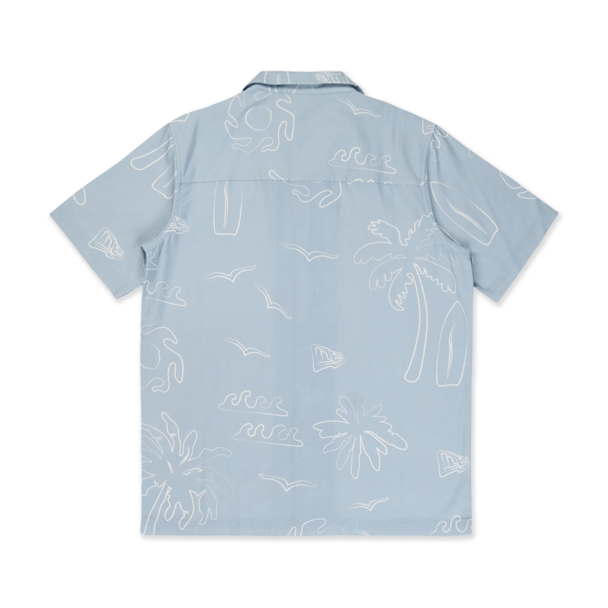New Era Resort Soft Blue Woven Shirt - Image 2