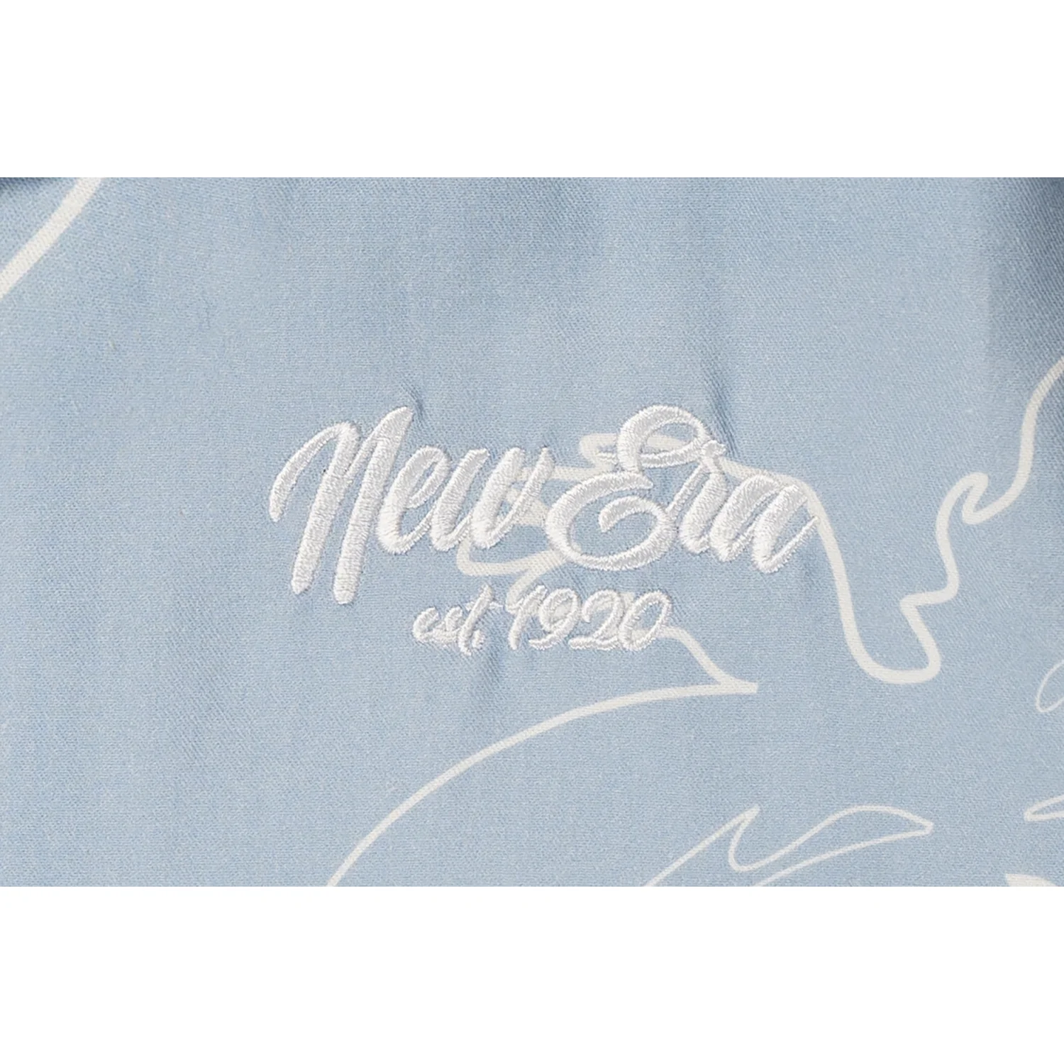 New Era Resort Soft Blue Woven Shirt - Image 4
