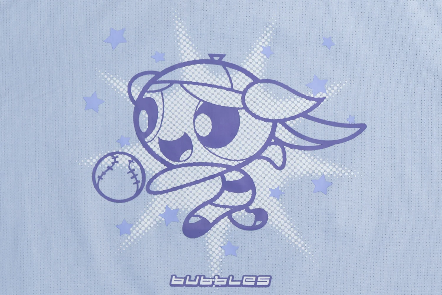 New Era x The Powerpuff Girls Women Blue American Football Crop Jersey - Image 5