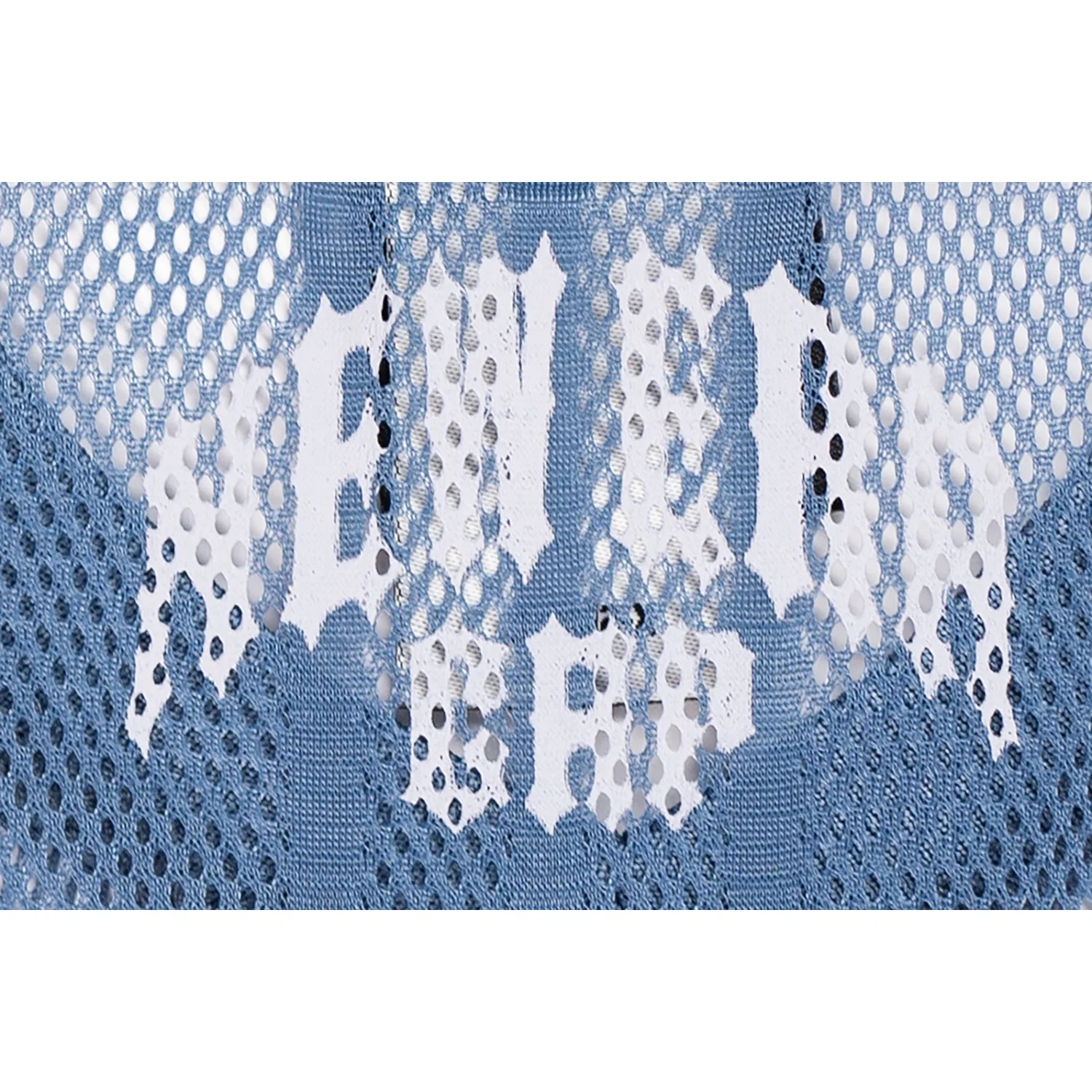 New Era Women 1920 Wordmark Street Archived Oceanside Blue American Football Crop Jersey - Image 6