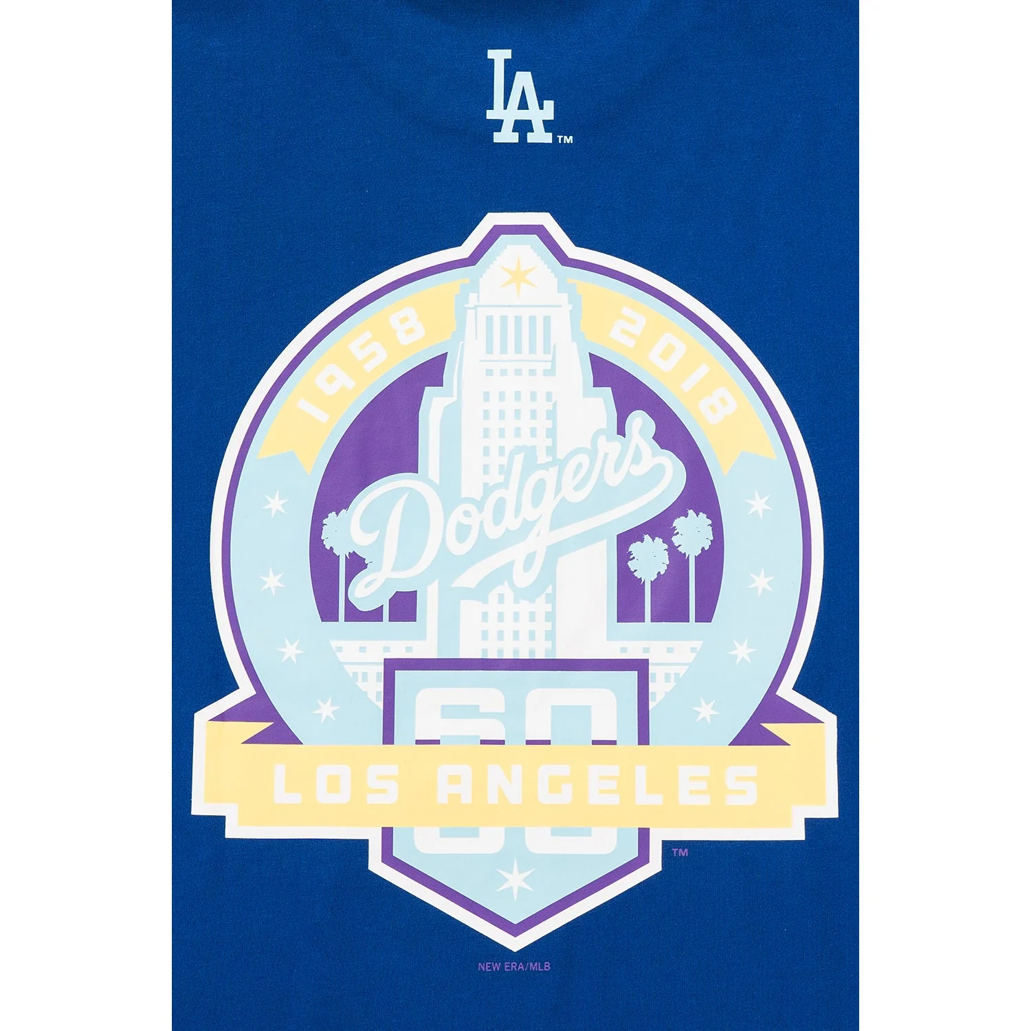 Los Angeles Dodgers Fire Pack Dark Royal Short Sleeve T-Shirt - Image 6