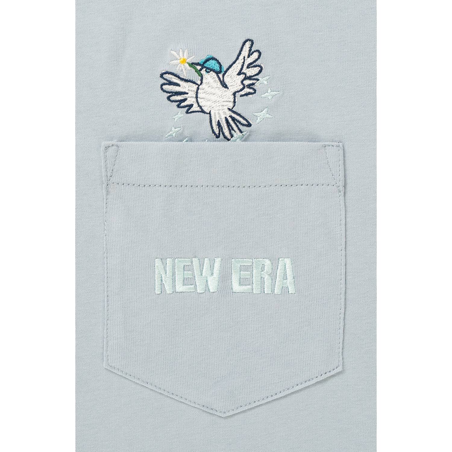 New Era Earth Day Soft Blue Pocket Short Sleeve T-Shirt - Image 4