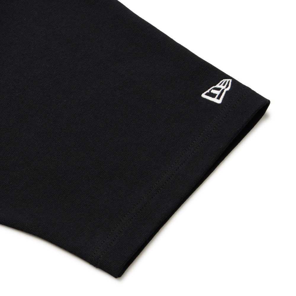 New Era Stripe Black Oversized Short Sleeve Rugby Shirt - Image 5