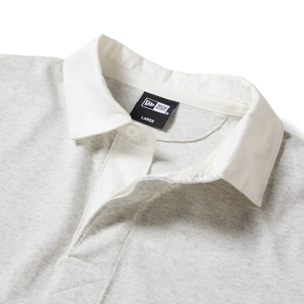 New Era Stripe Gray Oversized Short Sleeve Rugby Shirt - Image 3