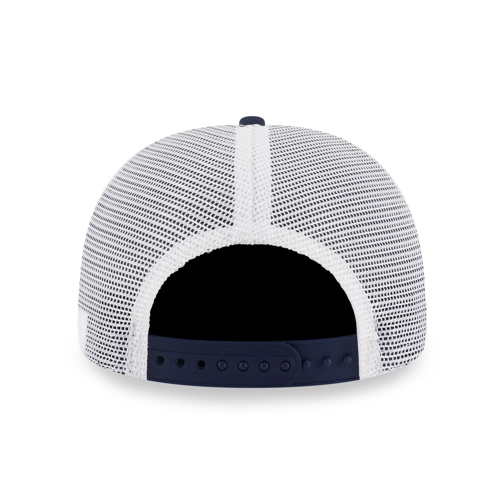 9SEVENTY Trucker Detroit Tigers 2-Tone Navy Visor Chrome White Stretch Snapback - Image 3