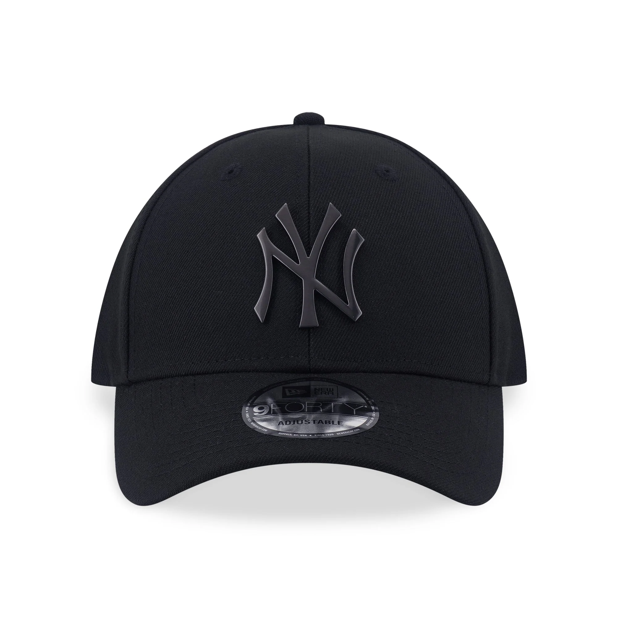 9FORTY New York Yankees Nickel Metal Badge Black Adjustable - Image 2