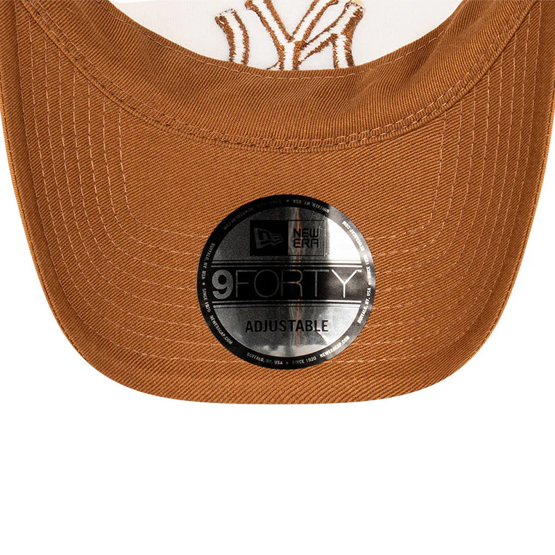 9FORTY A-Frame Trucker New York Yankees Earthtones Toasted Peanut Snapback - Image 7