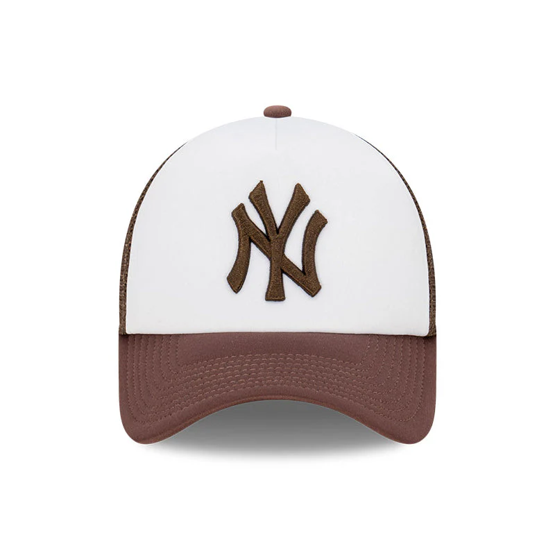 9FORTY A-Frame Trucker New York Yankees Earthtones Walnut Snapback - Image 2
