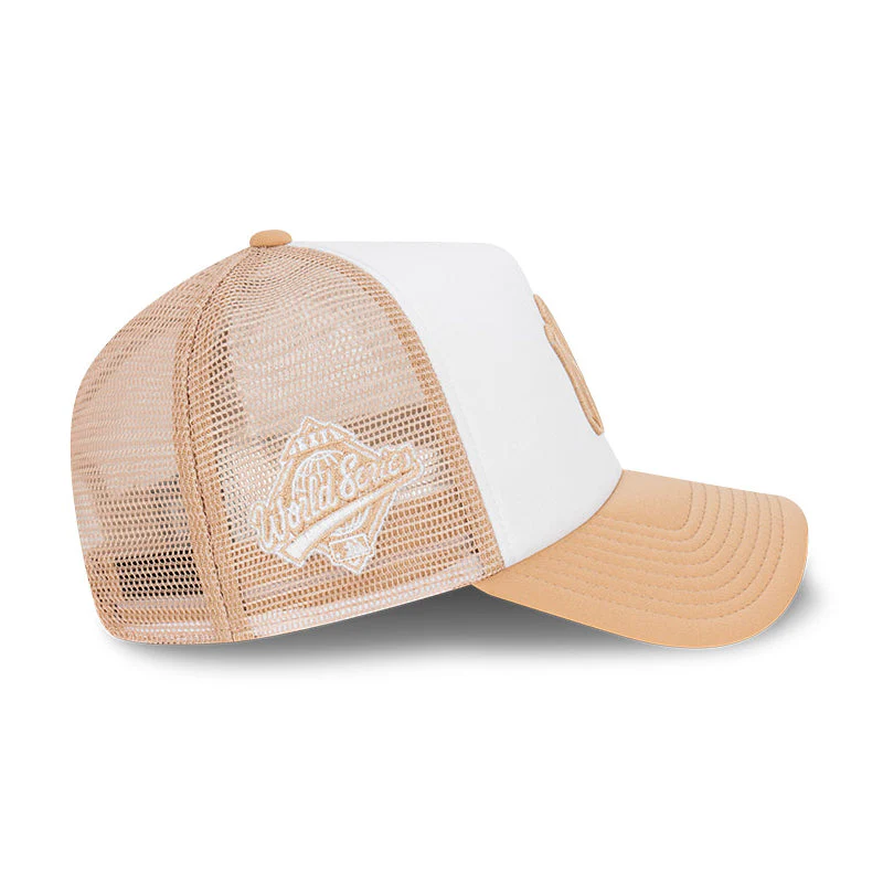 9FORTY A-Frame Trucker New York Yankees Earthtones Camel Snapback - Image 5