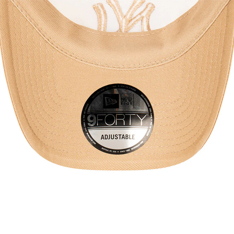 9FORTY A-Frame Trucker New York Yankees Earthtones Camel Snapback - Image 7