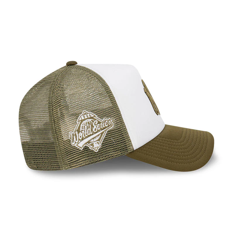 9FORTY A-Frame Trucker New York Yankees Earthtones Olive Snapback - Image 5