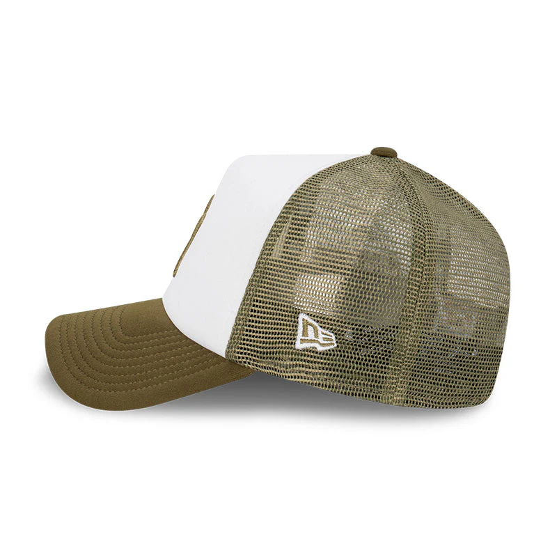 9FORTY A-Frame Trucker New York Yankees Earthtones Olive Snapback - Image 6