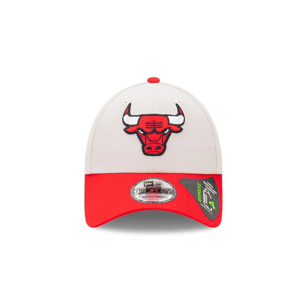 9FORTY Chicago Bulls 2-Tone Stone Repreve Scarlet Visor Stone Adjustable - Image 2