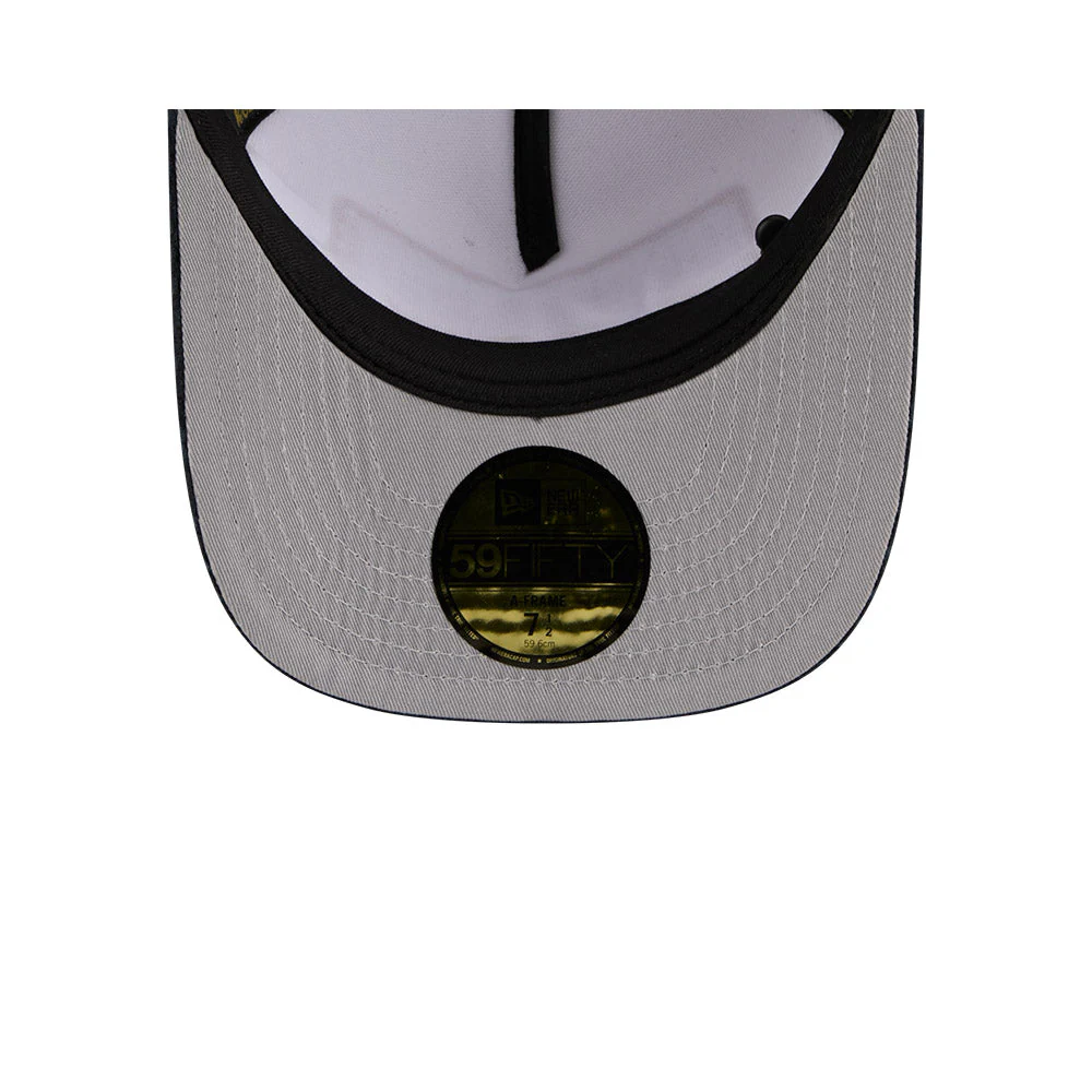 59FIFTY A-Frame Pre-Curved New Era 59FIFTY® Day 2-Tone Navy Visor Chrome White Fitted - Image 7