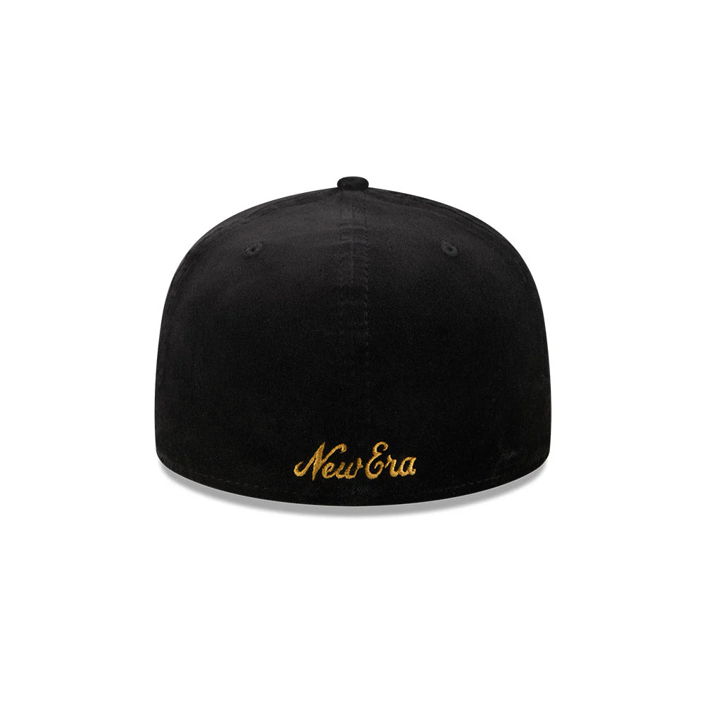 59FIFTY New Era 59FIFTY® Day Hollow Chainstitched Wordmark Velvet Black Fitted - Image 4