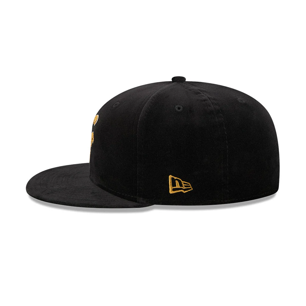 59FIFTY New Era 59FIFTY® Day Hollow Chainstitched Wordmark Velvet Black Fitted - Image 5