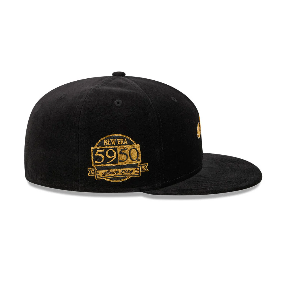 59FIFTY New Era 59FIFTY® Day Hollow Chainstitched Wordmark Velvet Black Fitted - Image 6