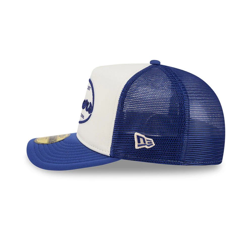 59FIFTY A-Frame Pre-Curved Trucker Los Angeles Dodgers 59FIFTY® Day 2-Tone Dark Royal Visor Chrome White Fitted - Image 5