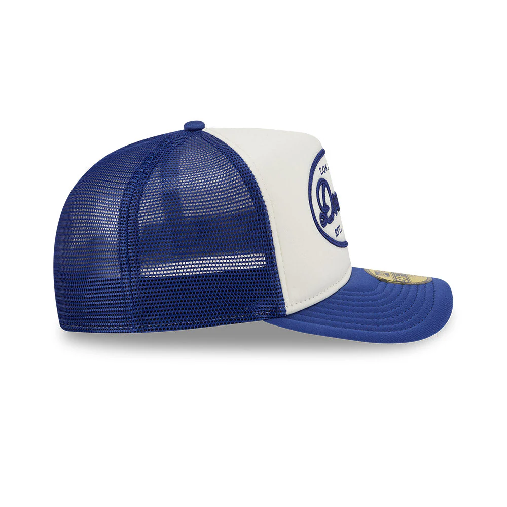 59FIFTY A-Frame Pre-Curved Trucker Los Angeles Dodgers 59FIFTY® Day 2-Tone Dark Royal Visor Chrome White Fitted - Image 6