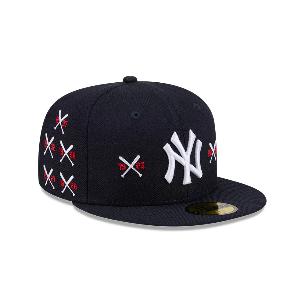 59FIFTY Spike Lee x New York Yankees x World Series Champions Mini Bats Wool Navy Fitted - Image 3