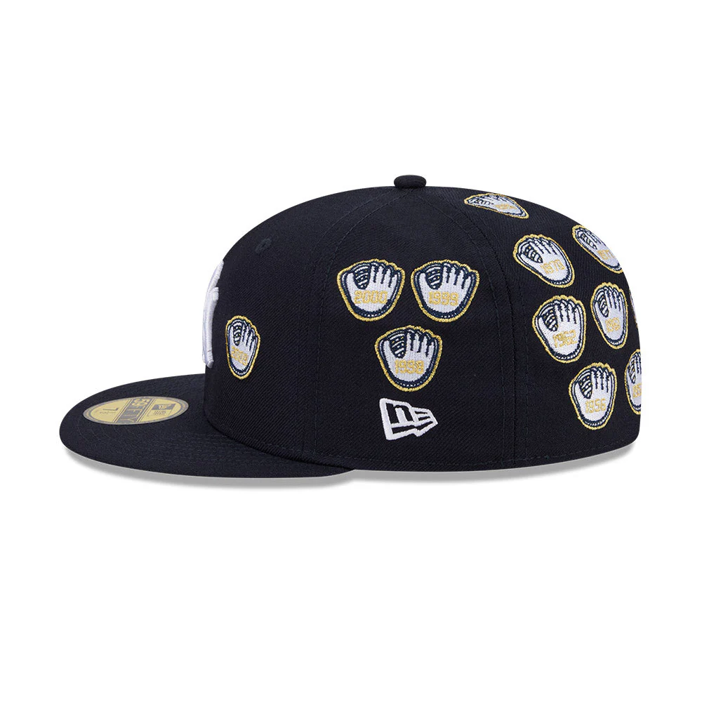 59FIFTY Spike Lee x New York Yankees x World Series Champions Gloves Wool Navy Fitted - Image 5