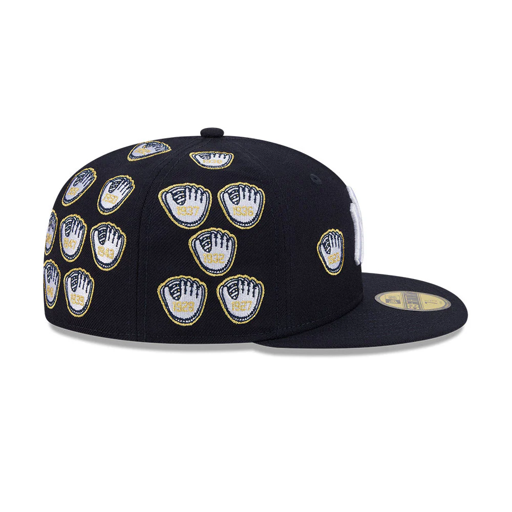 59FIFTY Spike Lee x New York Yankees x World Series Champions Gloves Wool Navy Fitted - Image 6