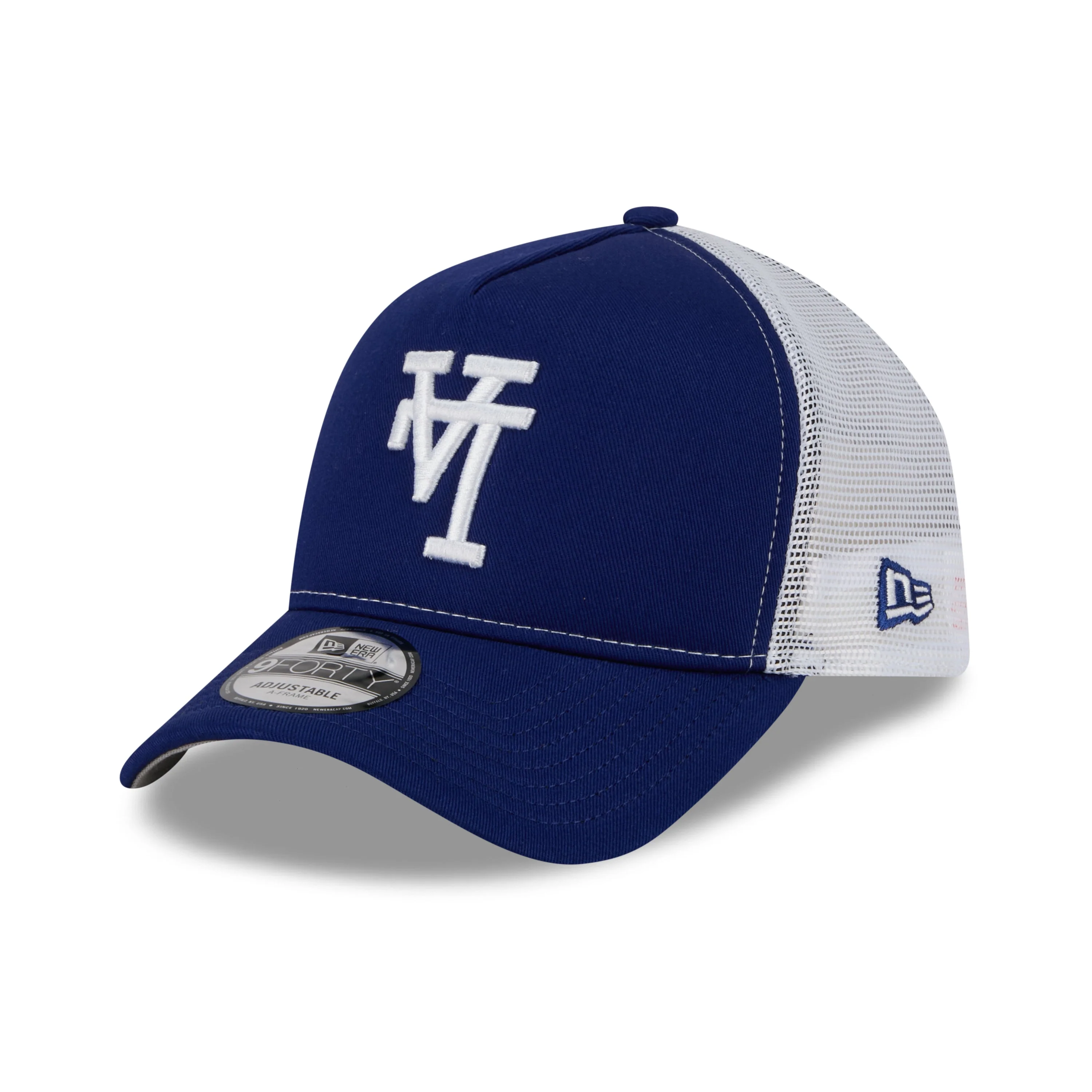 9FORTY A-Frame Trucker Foam Los Angeles Dodgers Upside Down Dark Royal White Snapback