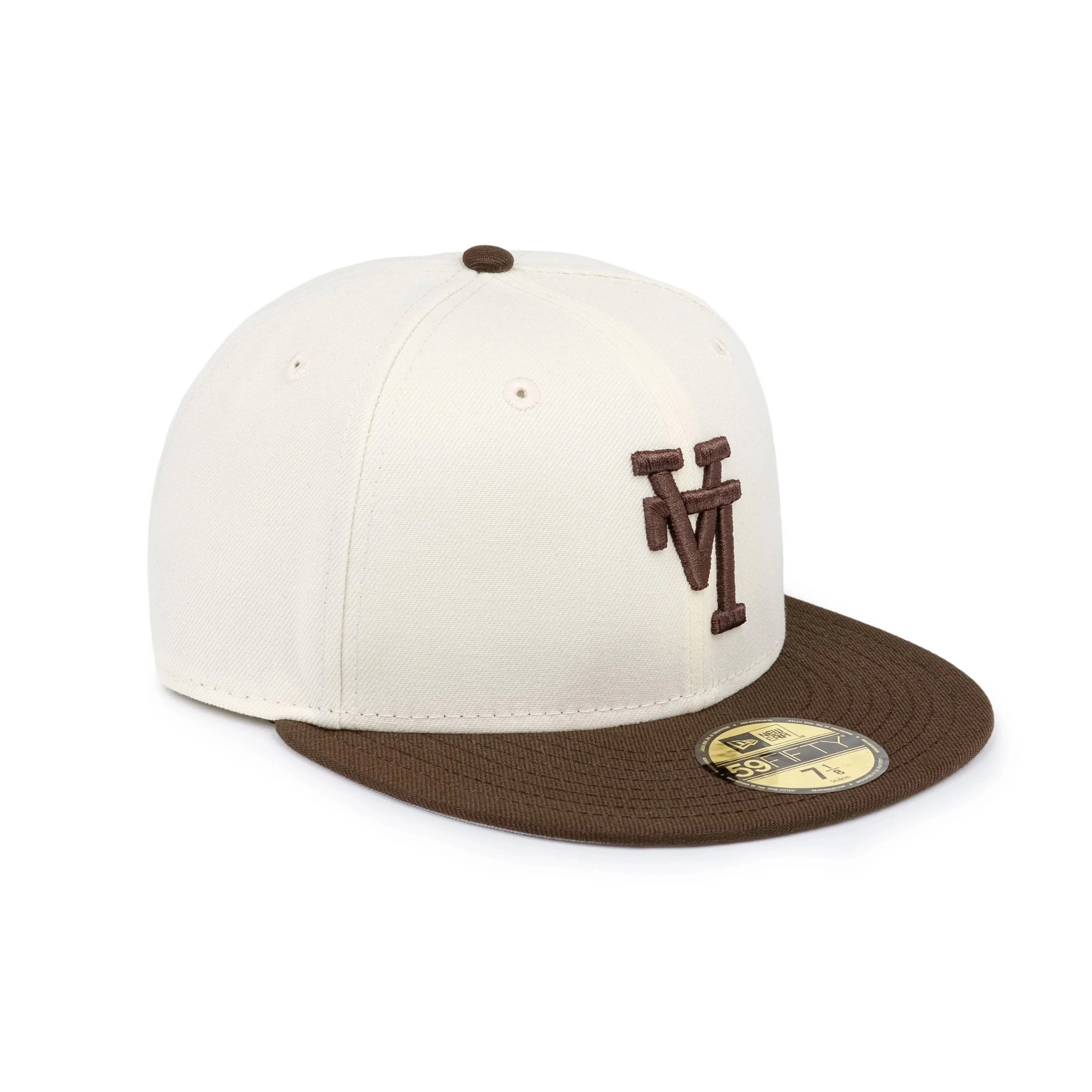 59FIFTY Los Angeles Dodgers Upside Down Walnut Visor Chrome White Fitted - Image 3