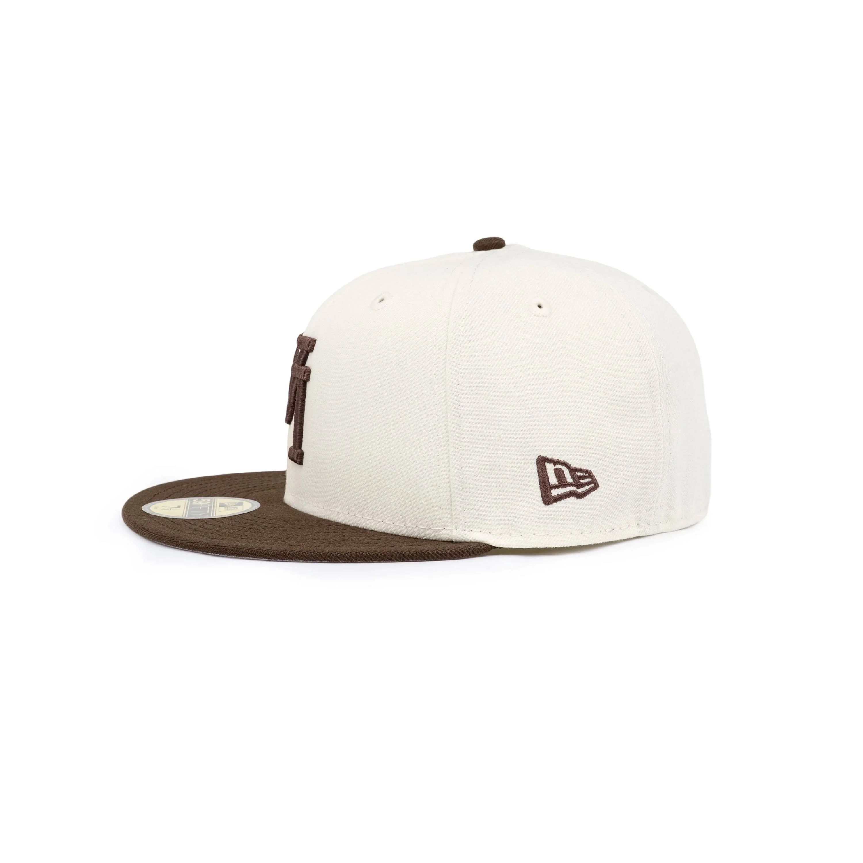 59FIFTY Los Angeles Dodgers Upside Down Walnut Visor Chrome White Fitted - Image 5