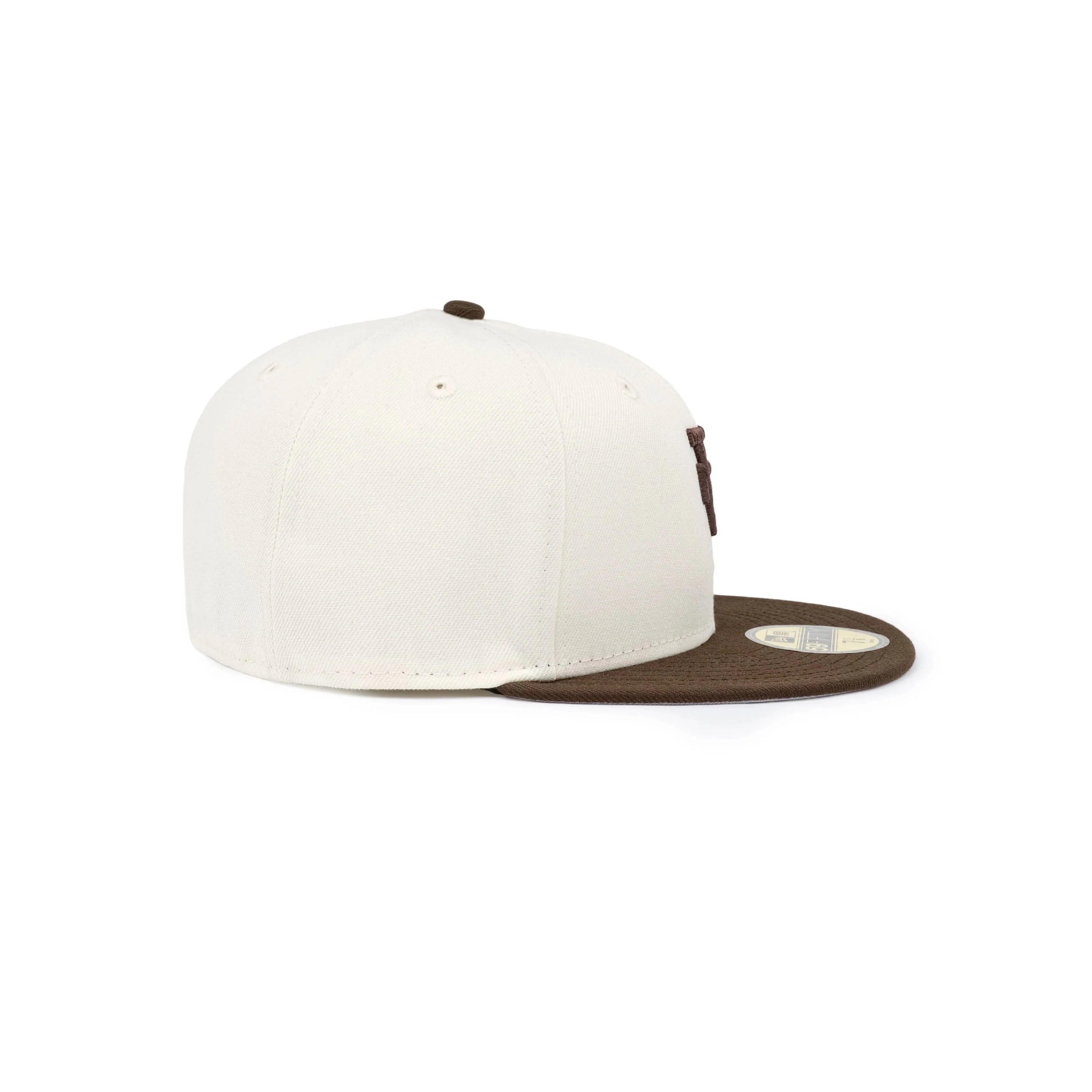 59FIFTY Los Angeles Dodgers Upside Down Walnut Visor Chrome White Fitted - Image 6