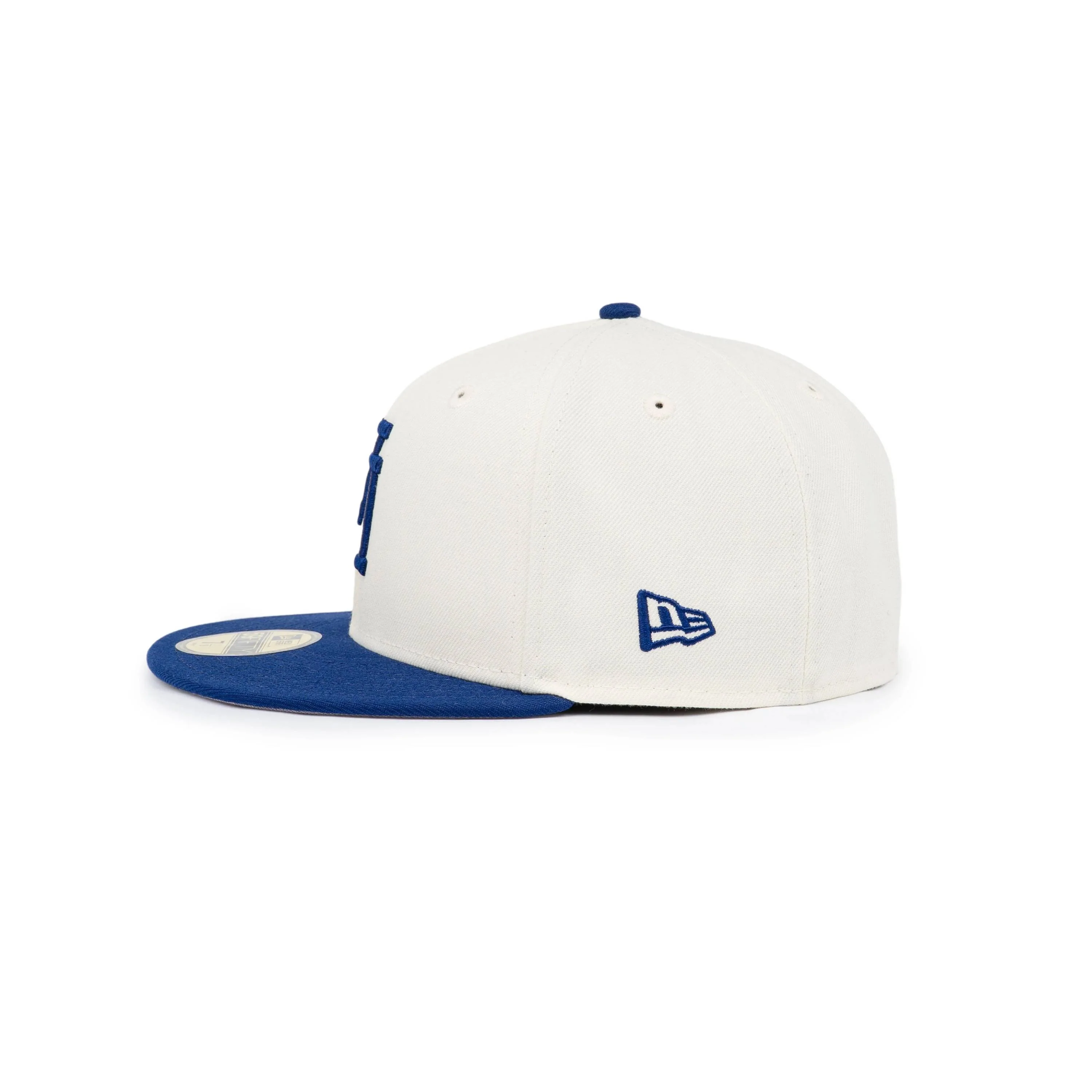 59FIFTY Los Angeles Dodgers Upside Down Dark Royal Visor Chrome White Fitted - Image 5